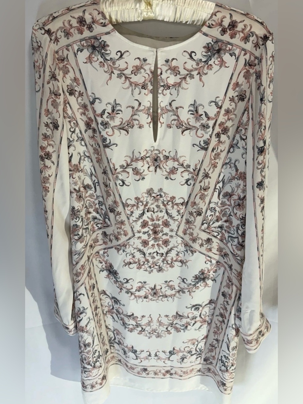 BCGB Maxazria Freya Scarf Print Shift Dress Pastel Women's Med Lined Knee Length
